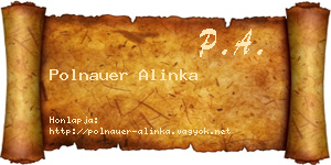 Polnauer Alinka névjegykártya